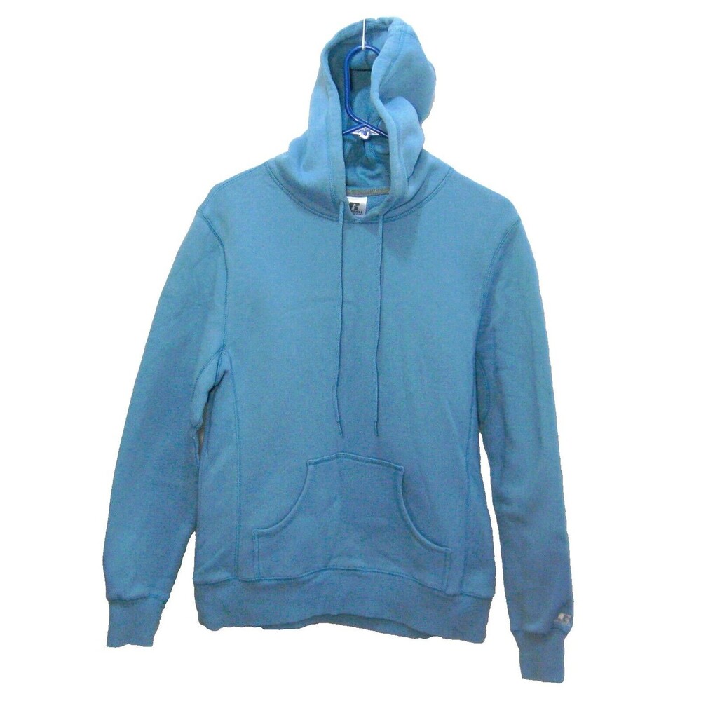 RUSSELL ATHLETIC Women's Size Medium Light Blue Hoodie Hooded Sweatshirt Fitness